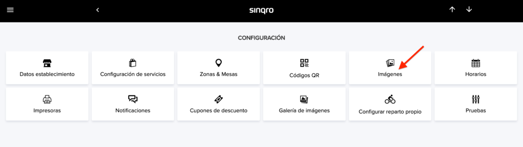Galería de imágenes de productos en Sinqro