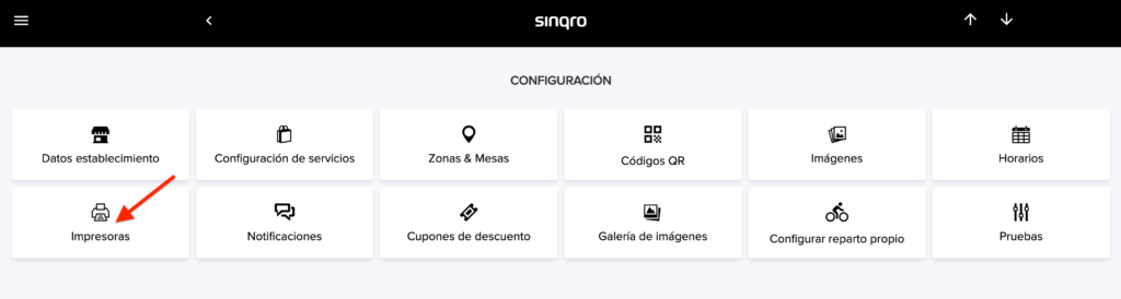Configuración de impresoras en Sinqro