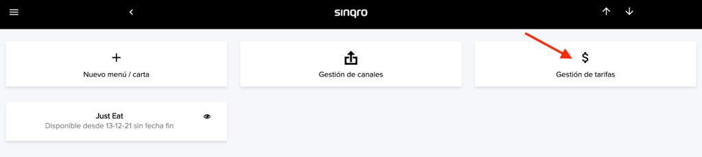 Gestión de tarifas de productos por plataforma en Sinqro