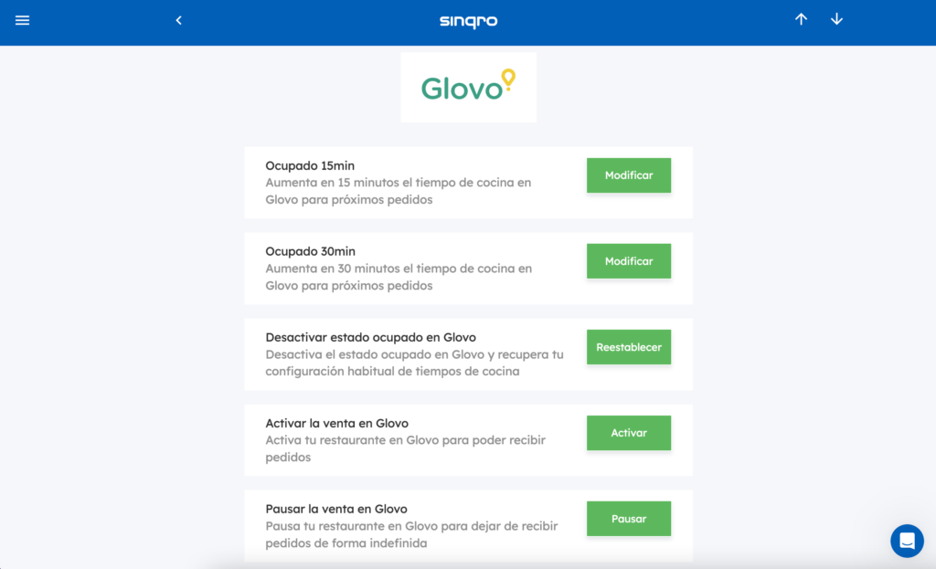 Activación manual de una plataforma tras pausar la venta en Sinqro