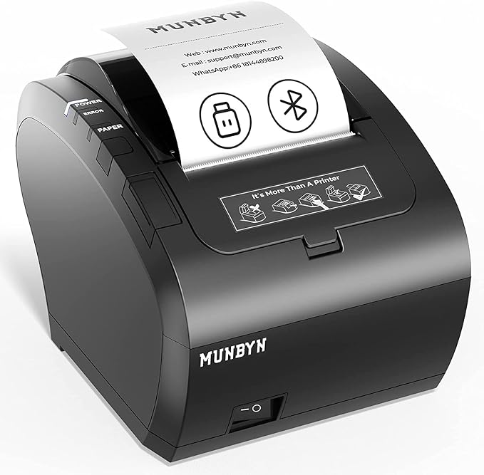 Impresora térmica MUNBYN Bluetooth de 80mm