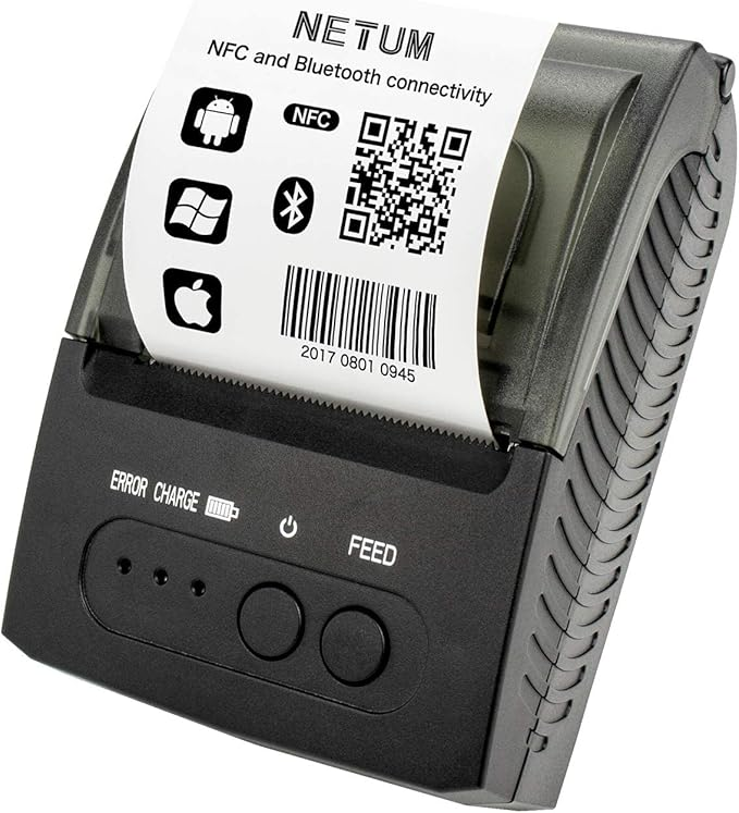 Impresora térmica NETUM Bluetooth de 58mm